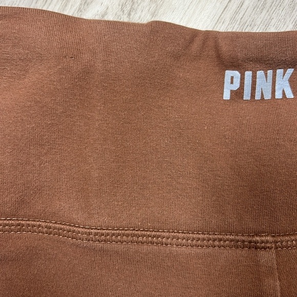 VS PINK Cotton Blend 4-Way Stretch Hi Twisted Knotted 6” Bike Short / Brown / M - Picture 6 of 6